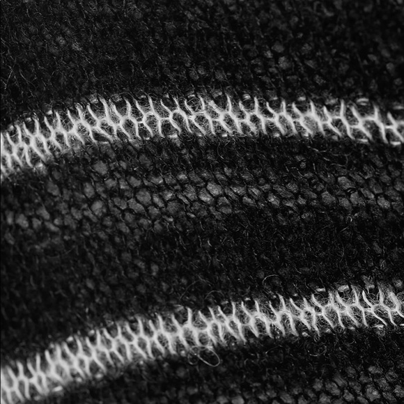 ASOS Weekday Black & White Striped Wool Blend Crew Neck Sweater Women's S - Picture 3 of 6